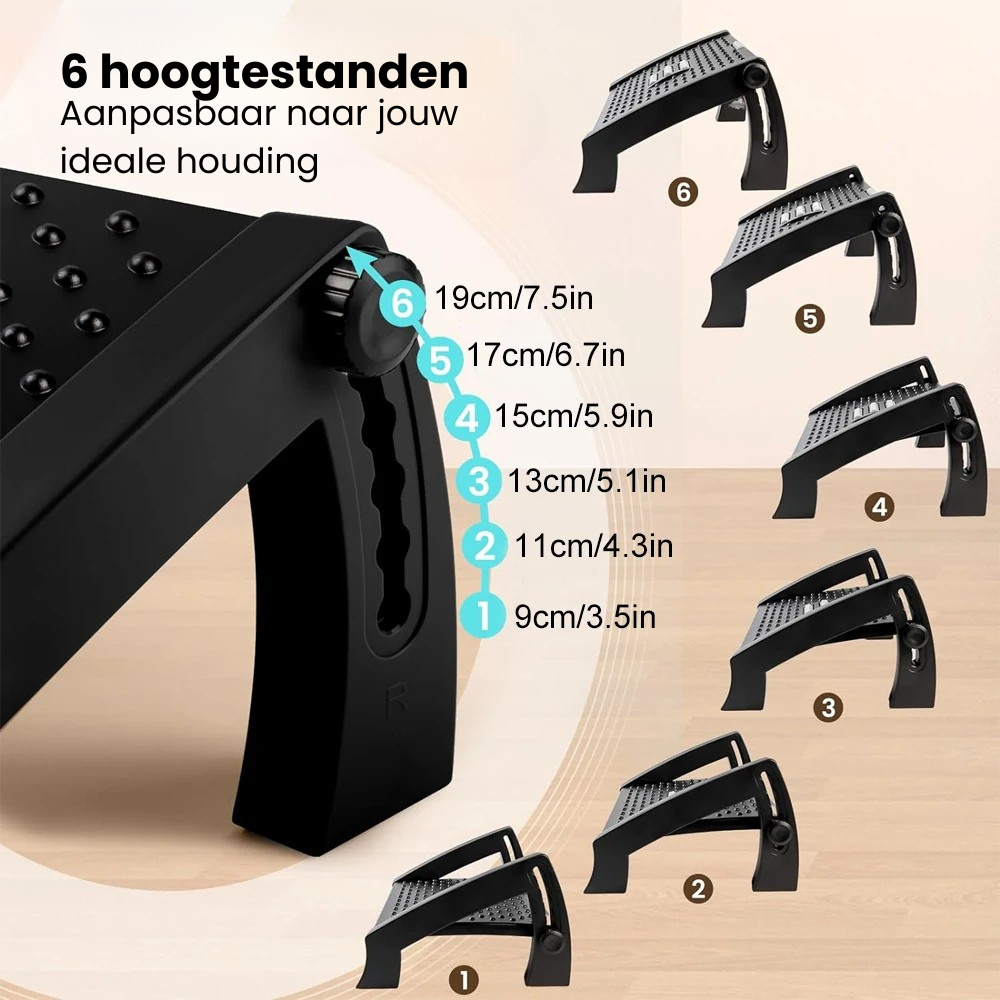 Focus&Relax™ Voetsteun | Voorkom slechte houding & rusteloze benen!