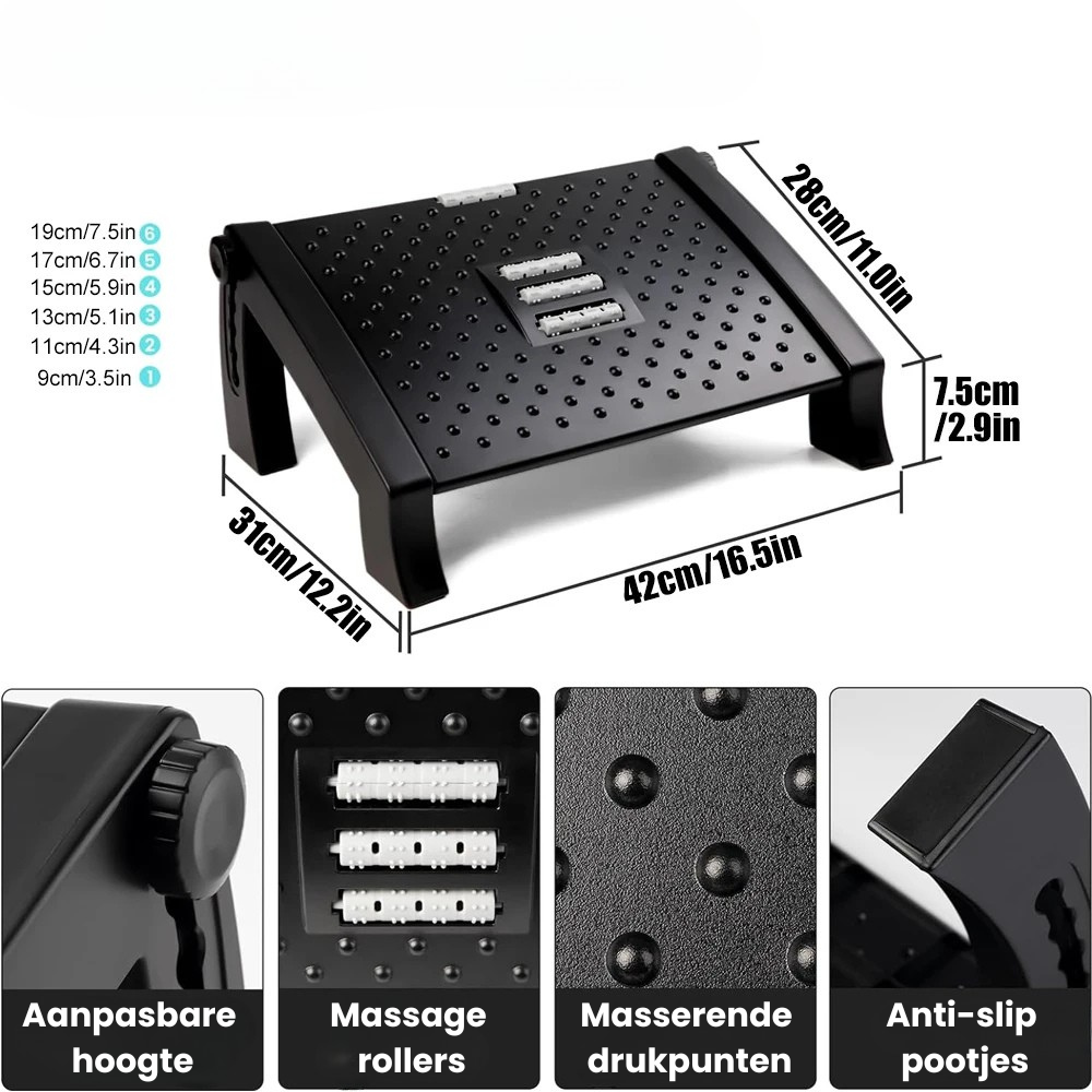 Focus&Relax™ Voetsteun | Voorkom slechte houding & rusteloze benen!