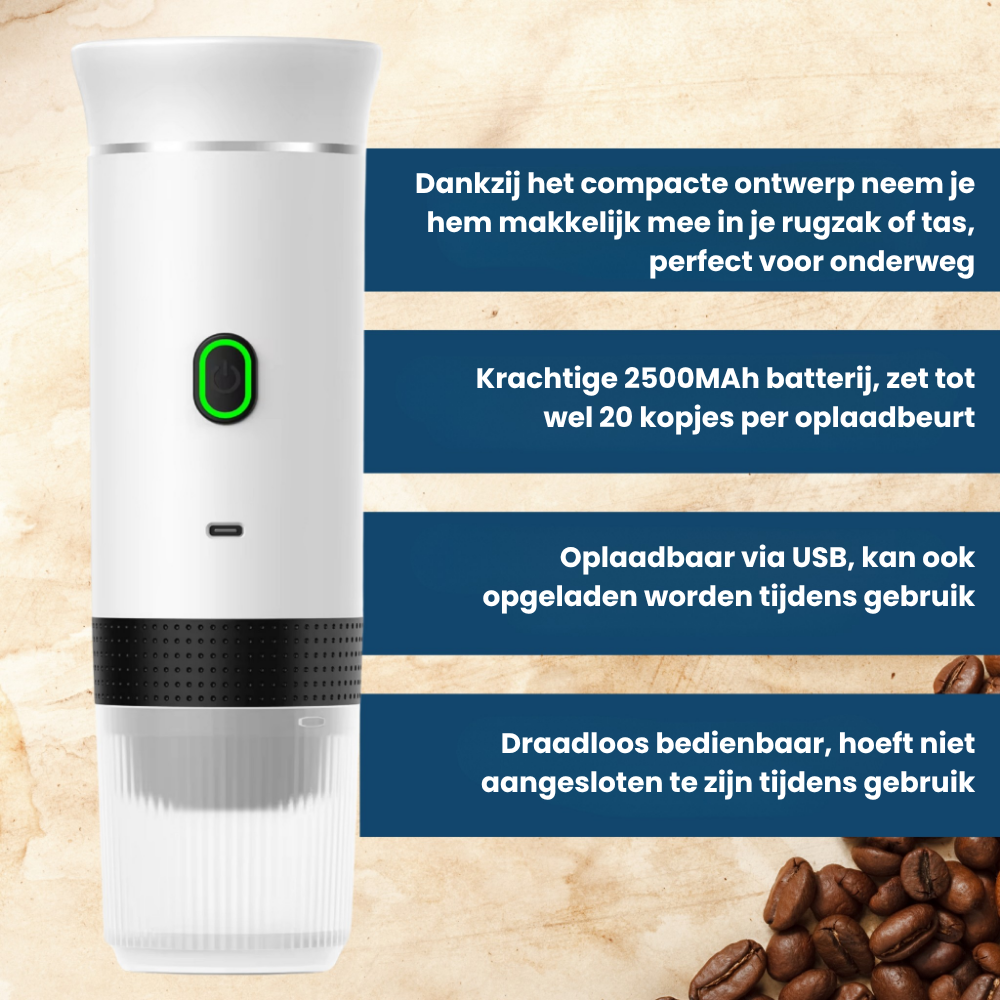 CafeOnTheGo™ | 3-in-1 Draagbare Koffiezetapparaat!
