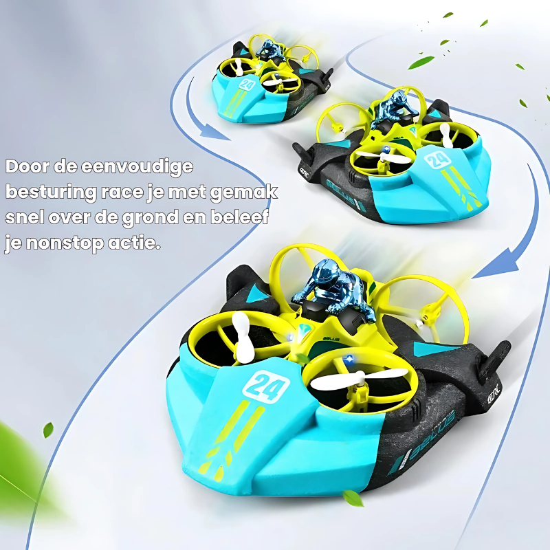 HydroFly™ |  De 3-in-1 Drone, boot & raceauto!