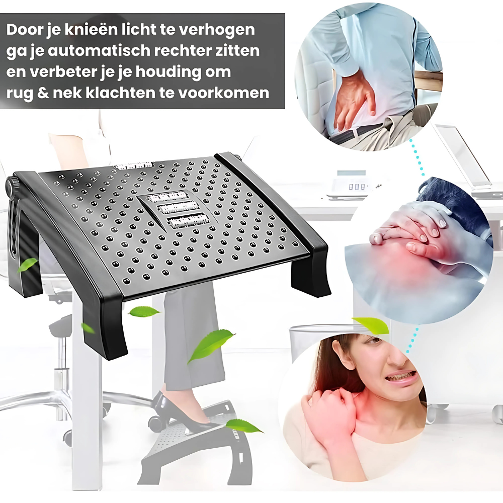 Focus&Relax™ Voetsteun | Voorkom slechte houding & rusteloze benen!