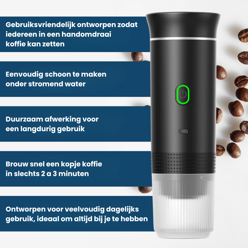 CafeOnTheGo™ | 3-in-1 Draagbare Koffiezetapparaat!