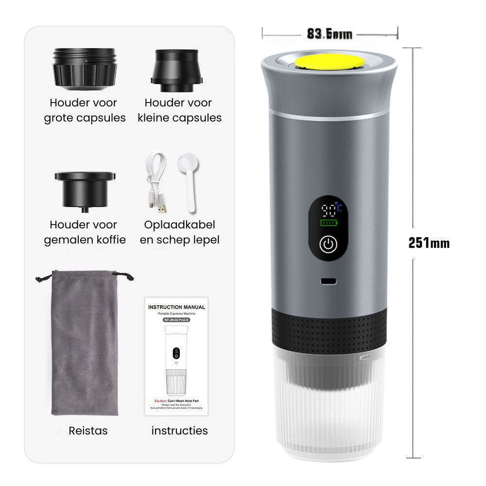 CafeOnTheGo™ | 3-in-1 Draagbare Koffiezetapparaat!