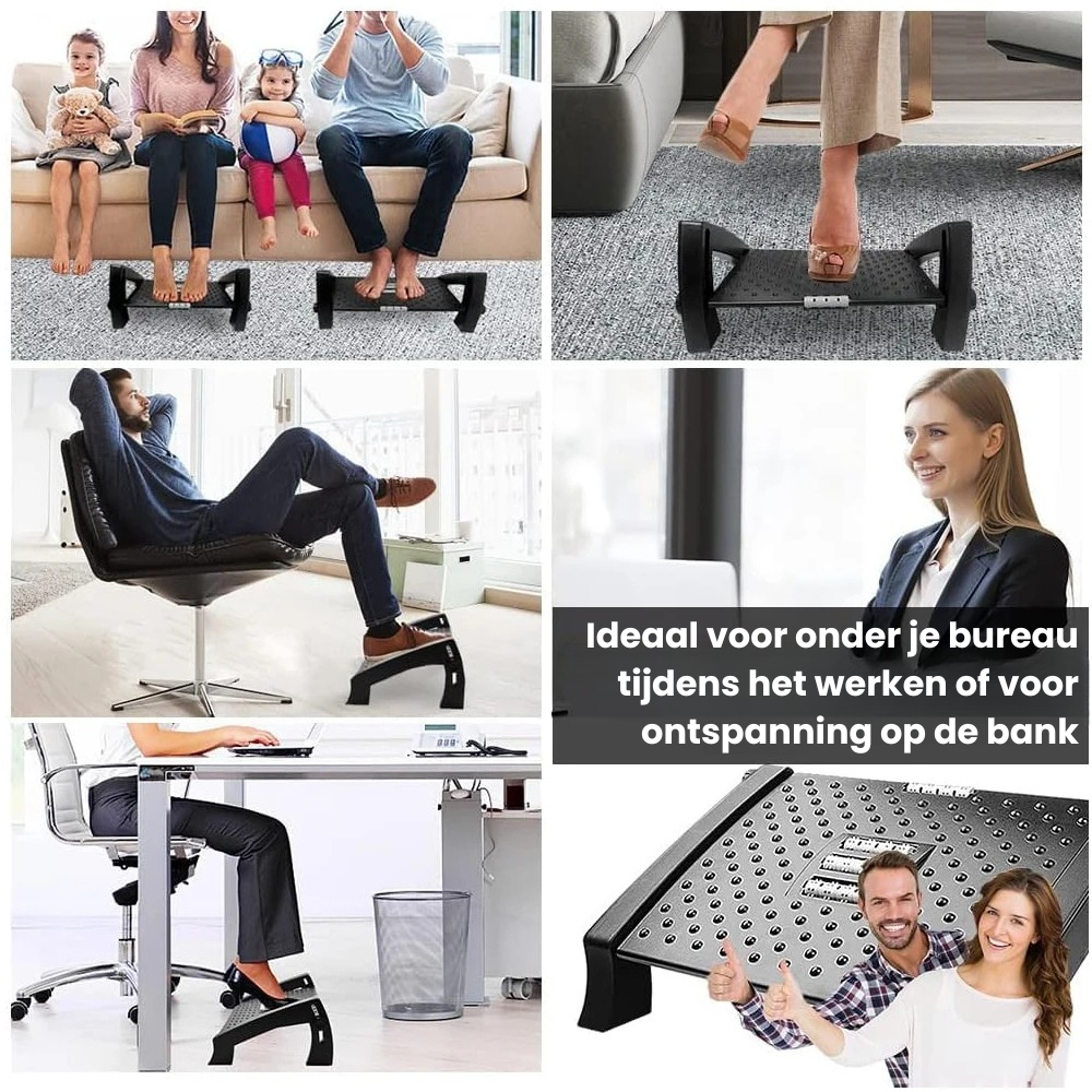 Focus&Relax™ Voetsteun | Voorkom slechte houding & rusteloze benen!