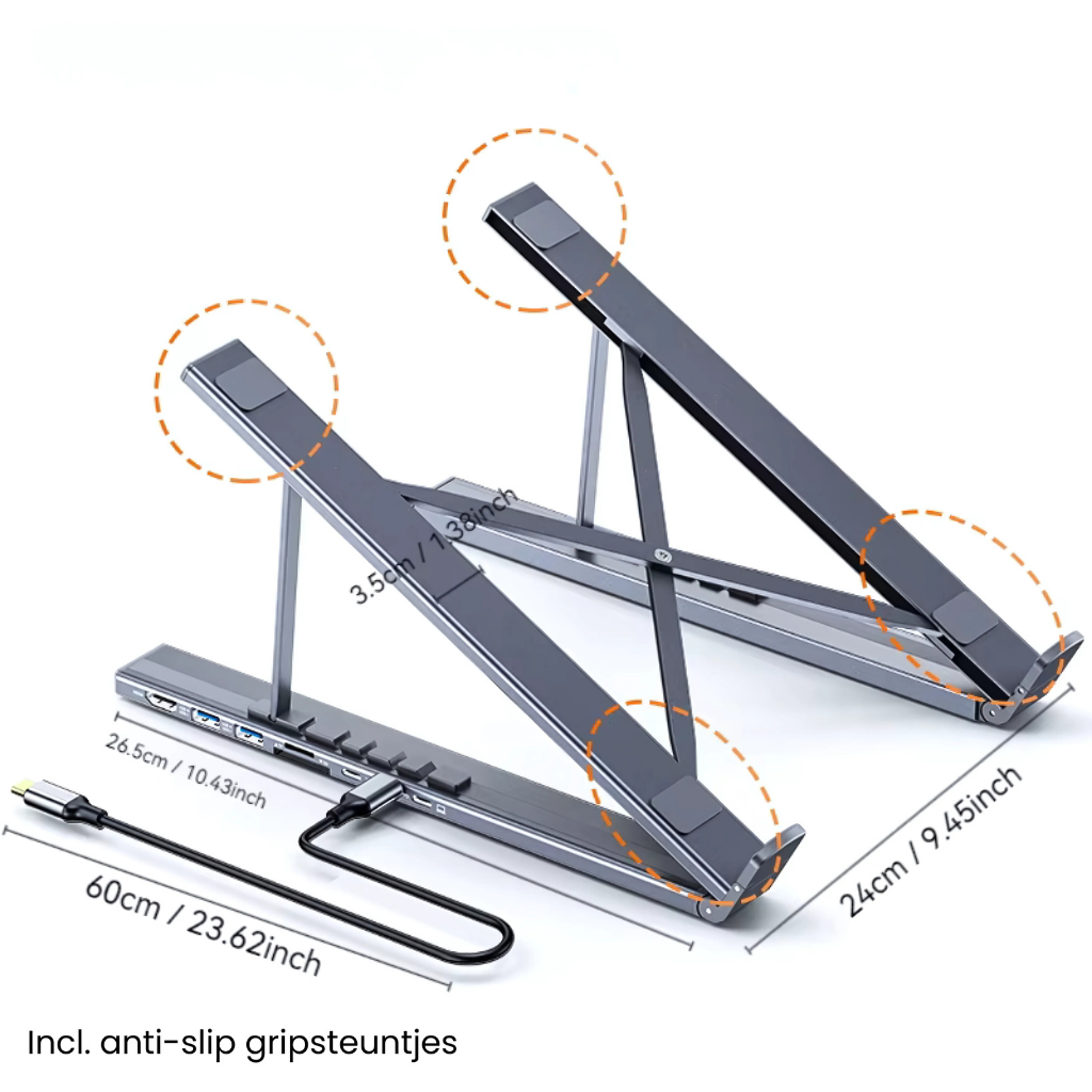 DockingStand™ | Meer aansluitingen & een betere houding!