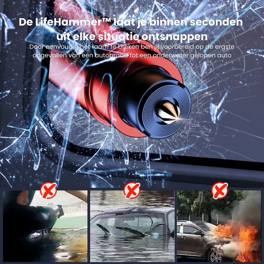 LifeHammer™ | Onmisbare redding bij noodgevallen!