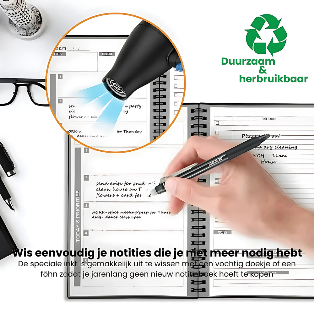 infinityNote™ | Schrijf, wis & gebruik eindeloos opnieuw!