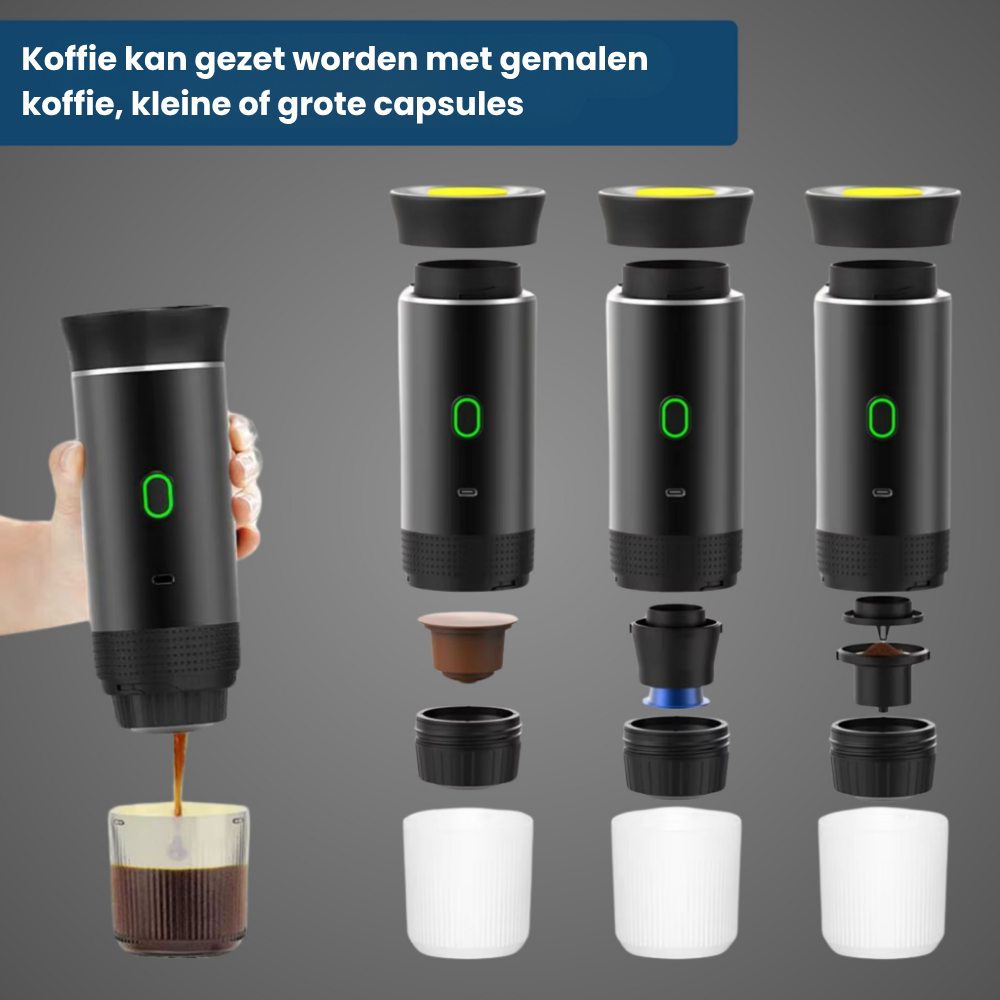 CafeOnTheGo™ | 3-in-1 Draagbare Koffiezetapparaat!