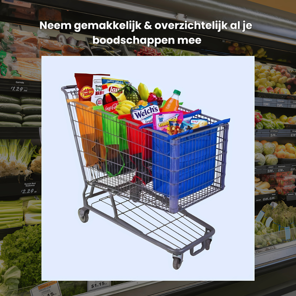 EcoTrolley™ | De 4-in-1 boodschappentassen set!