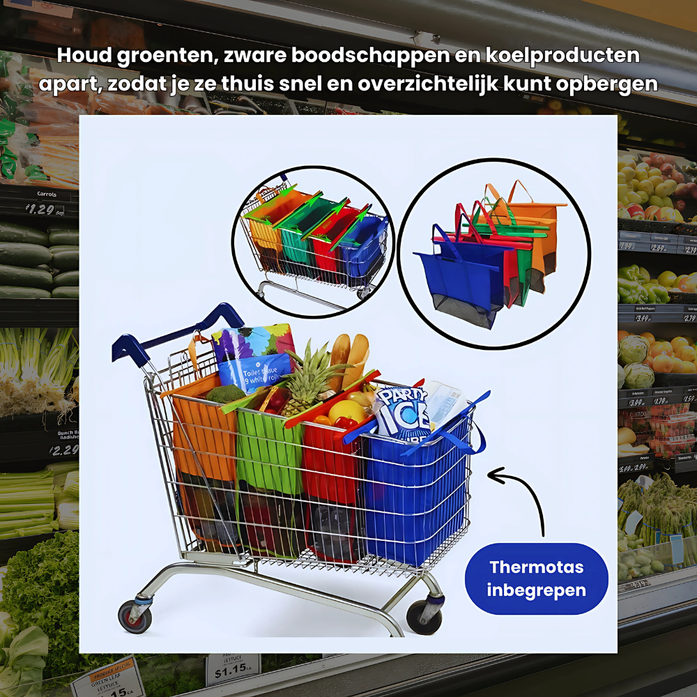 EcoTrolley™ | De 4-in-1 boodschappentassen set!