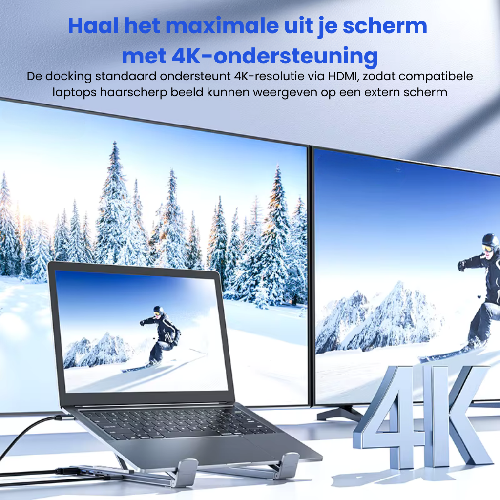 DockingStand™ | Meer aansluitingen & een betere houding!