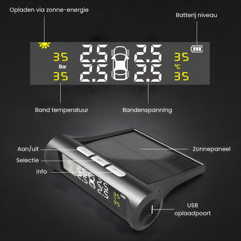 TireMonitor™ | Altijd de juiste bandenspanning!