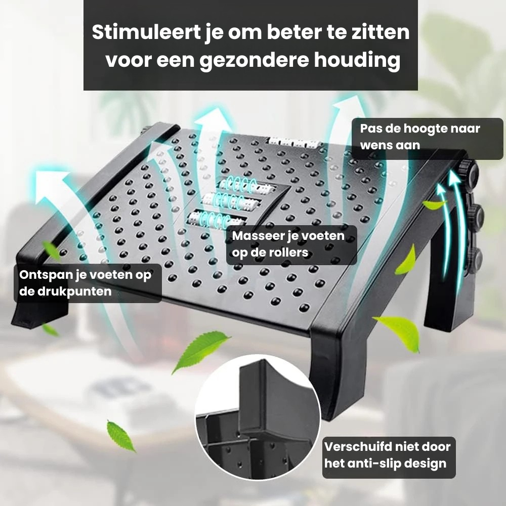 Focus&Relax™ Voetsteun | Voorkom slechte houding & rusteloze benen!