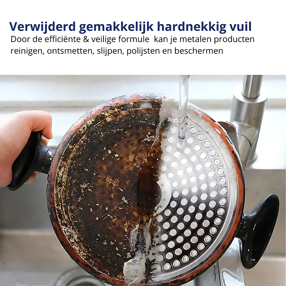 SteelShine™ | Laat vieze pannen weer stralen!