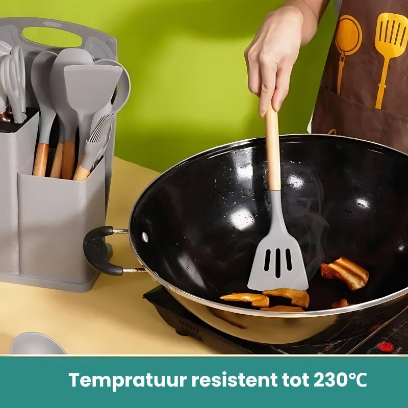 ChefsChoice™ | Professionele 19-delige keukengerei & messenset!